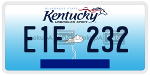 E1E232  license plate in KY