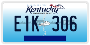 E1K306  license plate in KY