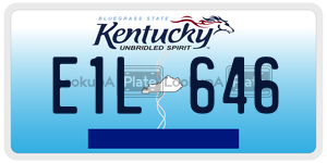 E1L646  license plate in KY