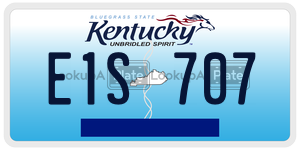 E1S707  license plate in KY