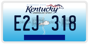 E2J318  license plate in KY