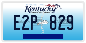 E2P829 license plate in Kentucky