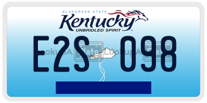 E2S098  license plate in KY