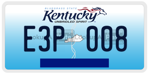 E3P008  license plate in KY