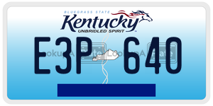 E3P640  license plate in KY