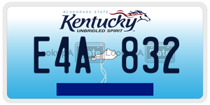 E4A832  license plate in KY