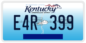 E4R399 license plate in Kentucky