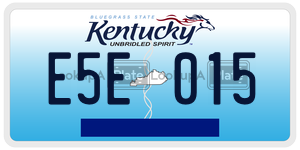 E5E015  license plate in KY