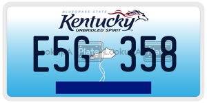 E5G358  license plate in KY
