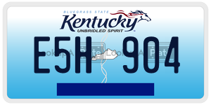 E5H904 license plate in Kentucky