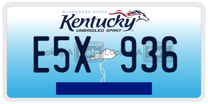 E5X936  license plate in KY