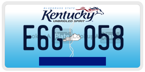 E6G058  license plate in KY