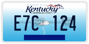 E7C124  license plate in KY
