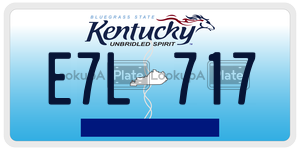 E7L717  license plate in KY