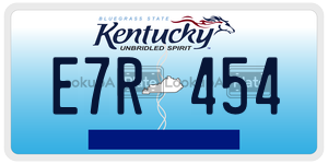 E7R454  license plate in KY