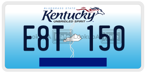 E8T150  license plate in KY