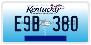E9B380  license plate in KY