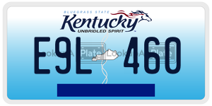 E9L460  license plate in KY
