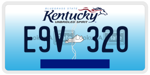 E9V320  license plate in KY