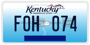 F0H074  license plate in KY