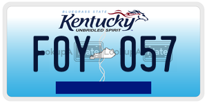 F0Y057  license plate in KY