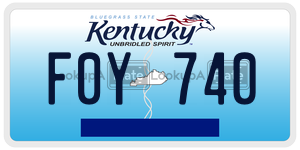 F0Y740  license plate in KY