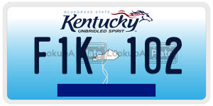 F1K102  license plate in KY
