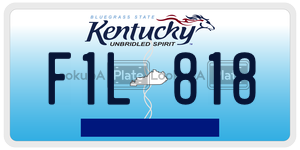 F1L818  license plate in KY