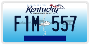 F1M557  license plate in KY