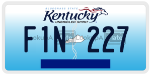 F1N227  license plate in KY