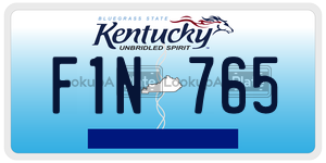 F1N765  license plate in KY