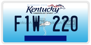 F1W220  license plate in KY