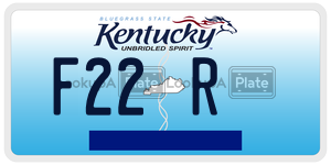 F22R license plate in Kentucky