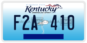 F2A410  license plate in KY