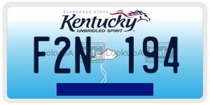 F2N194  license plate in KY