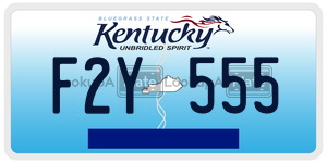 F2Y555  license plate in KY