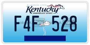 F4F528 license plate in Kentucky