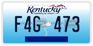 F4G473 license plate in Kentucky