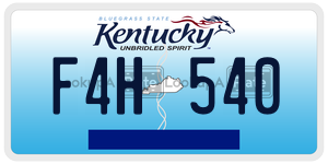 F4H540 license plate in Kentucky