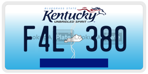 F4L380  license plate in KY