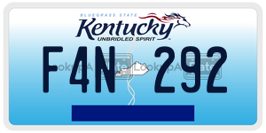 F4N292  license plate in KY