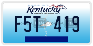 F5T419  license plate in KY