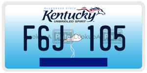 F6J105  license plate in KY