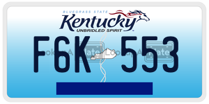 F6K553  license plate in KY