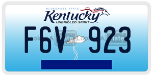 F6V923  license plate in KY