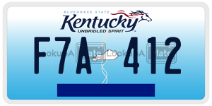 F7A412 license plate in Kentucky