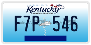 F7P546  license plate in KY