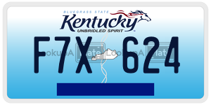 F7X624  license plate in KY