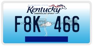 F8K466  license plate in KY