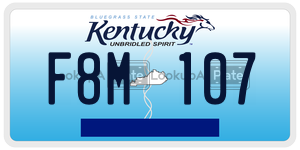 F8M107  license plate in KY